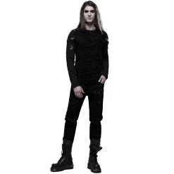 Pantalon 'Astaroth' Noir -Magasin De Mode pantalon astaroth noir 7