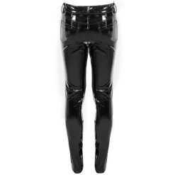Pantalon 'Cyber Game' En Simili Cuir Glossy Noir -Magasin De Mode pantalon cyber game en simili cuir glossy noir 11