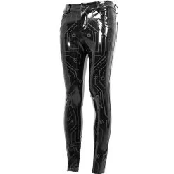 Pantalon 'Cyber Game' En Simili Cuir Glossy Noir -Magasin De Mode pantalon cyber game en simili cuir glossy noir 12