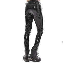 Pantalon 'Cyber Game' En Simili Cuir Glossy Noir -Magasin De Mode pantalon cyber game en simili cuir glossy noir 8
