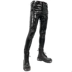 Pantalon 'Cyber Game' En Simili Cuir Glossy Noir -Magasin De Mode pantalon cyber game en simili cuir glossy noir 9