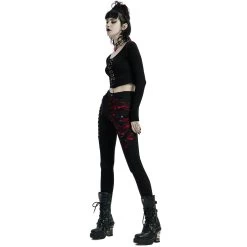 Pantalon 'Dark Blood' Noir Et Rouge 24 Pantalon 'Dark Blood' Noir Et Rouge -Magasin De Mode pantalon dark blood noir et rouge 5