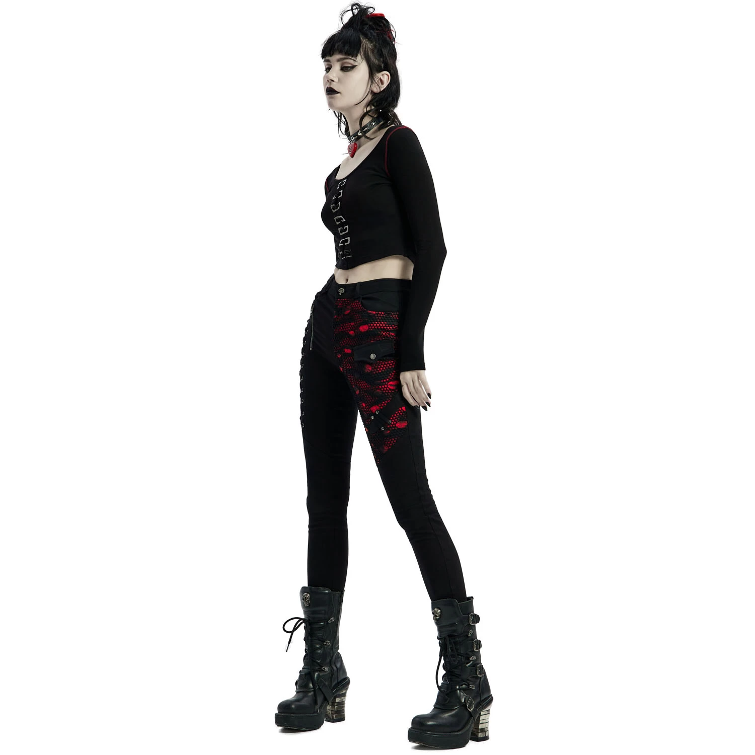 Pantalon 'Dark Blood' Noir Et Rouge 8 Pantalon 'Dark Blood' Noir Et Rouge â Image 6