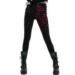Pantalon 'Dark Blood' Noir Et Rouge 26 Pantalon 'Dark Blood' Noir Et Rouge -Magasin De Mode pantalon dark blood noir et rouge 7