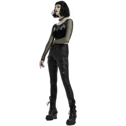 Pantalon 'Dark Doll' Noir -Magasin De Mode pantalon dark doll noir 5