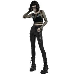 Pantalon 'Dark Doll' Noir -Magasin De Mode pantalon dark doll noir 6