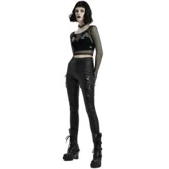 Pantalon 'Dark Doll' Noir -Magasin De Mode pantalon dark doll noir 7