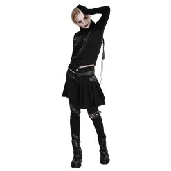 Pantalon-Demi-Jupe 'Catacomb' Noir -Magasin De Mode pantalon demi jupe catacomb noir 3