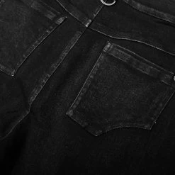 Pantalon Déstructuré 'Gehenna' En Jean Noir -Magasin De Mode pantalon destructure gehenna en jean noir 14