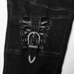 Pantalon Déstructuré 'Gehenna' En Jean Noir -Magasin De Mode pantalon destructure gehenna en jean noir 15