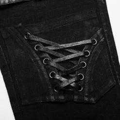 Pantalon Déstructuré 'Gehenna' En Jean Noir -Magasin De Mode pantalon destructure gehenna en jean noir 16