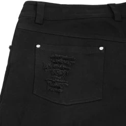 Pantalon 'Distressed' Noir 39 Pantalon 'Distressed' Noir -Magasin De Mode pantalon distressed noir 17