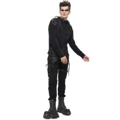 Pantalon 'Distressed' Noir 25 Pantalon 'Distressed' Noir -Magasin De Mode pantalon distressed noir 3