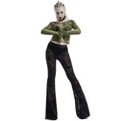 Pantalon Evasé 'Serpentine' Noir -Magasin De Mode pantalon evase serpentine noir 2