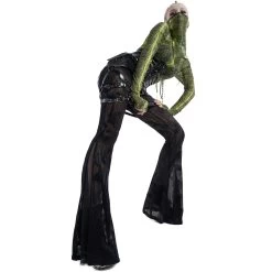 Pantalon Evasé 'Serpentine' Noir -Magasin De Mode pantalon evase serpentine noir 4