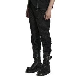 Pantalon 'Goth Distressed' Noir 31 Pantalon 'Goth Distressed' Noir -Magasin De Mode pantalon goth distressed noir 10