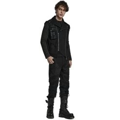 Pantalon 'Goth Distressed' Noir 24 Pantalon 'Goth Distressed' Noir -Magasin De Mode pantalon goth distressed noir 3