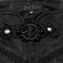 Pantalon 'Goth Plaid' Noir -Magasin De Mode pantalon goth plaid noir 13