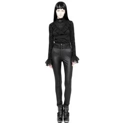 Pantalon Gothique 'Black Soiree' Noir 19 Pantalon Gothique 'Black Soiree' Noir -Magasin De Mode pantalon gothique black soiree noir 1