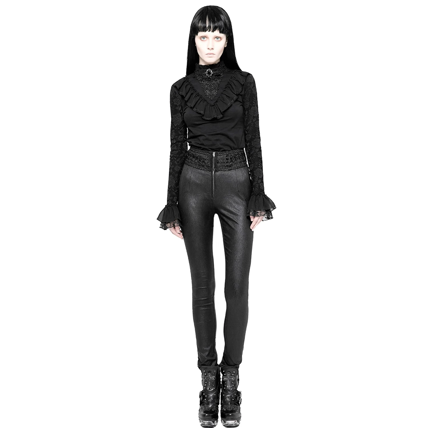 Pantalon Gothique 'Black Soiree' Noir 4 Pantalon Gothique 'Black Soiree' Noir – Image 2