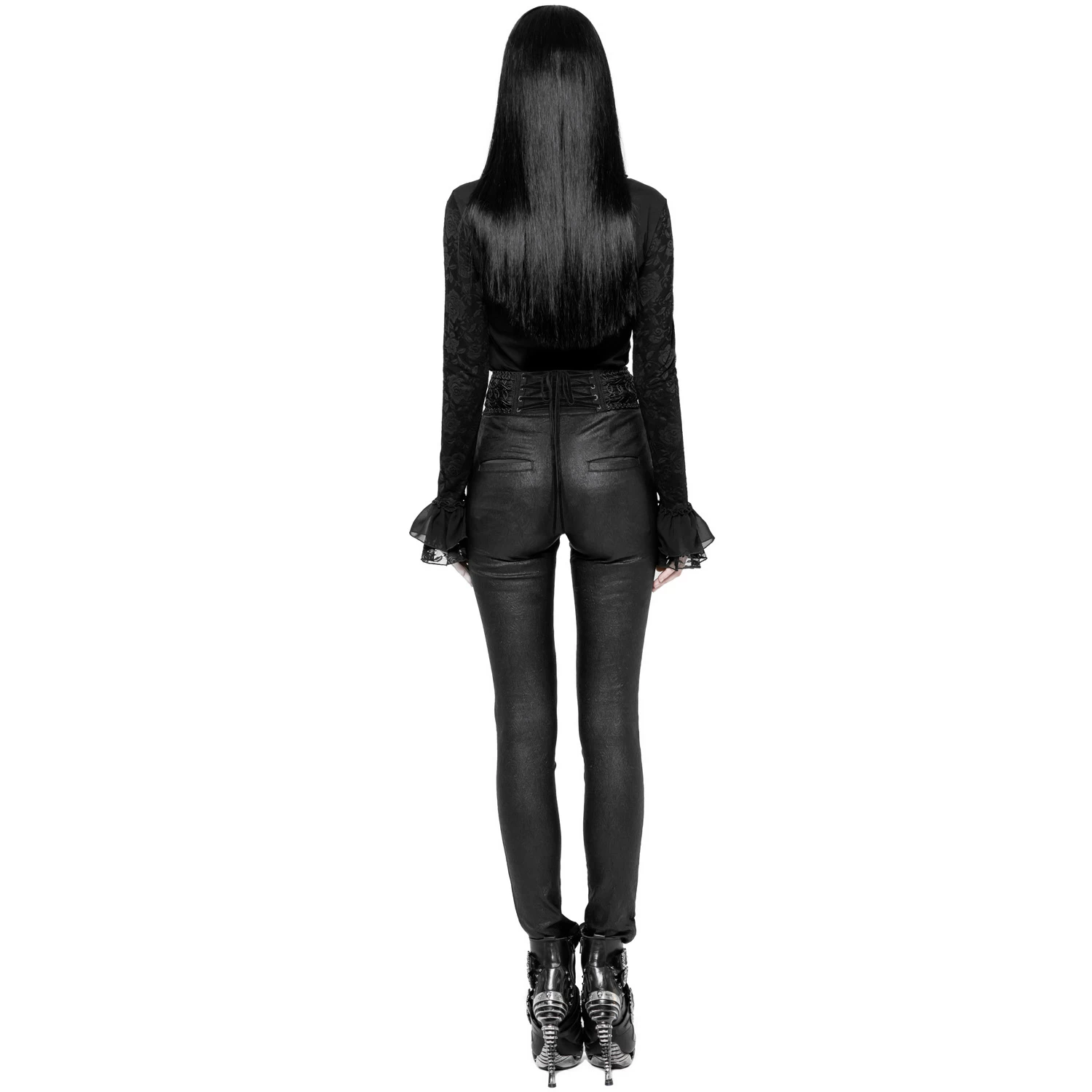 Pantalon Gothique 'Black Soiree' Noir 5 Pantalon Gothique 'Black Soiree' Noir – Image 3