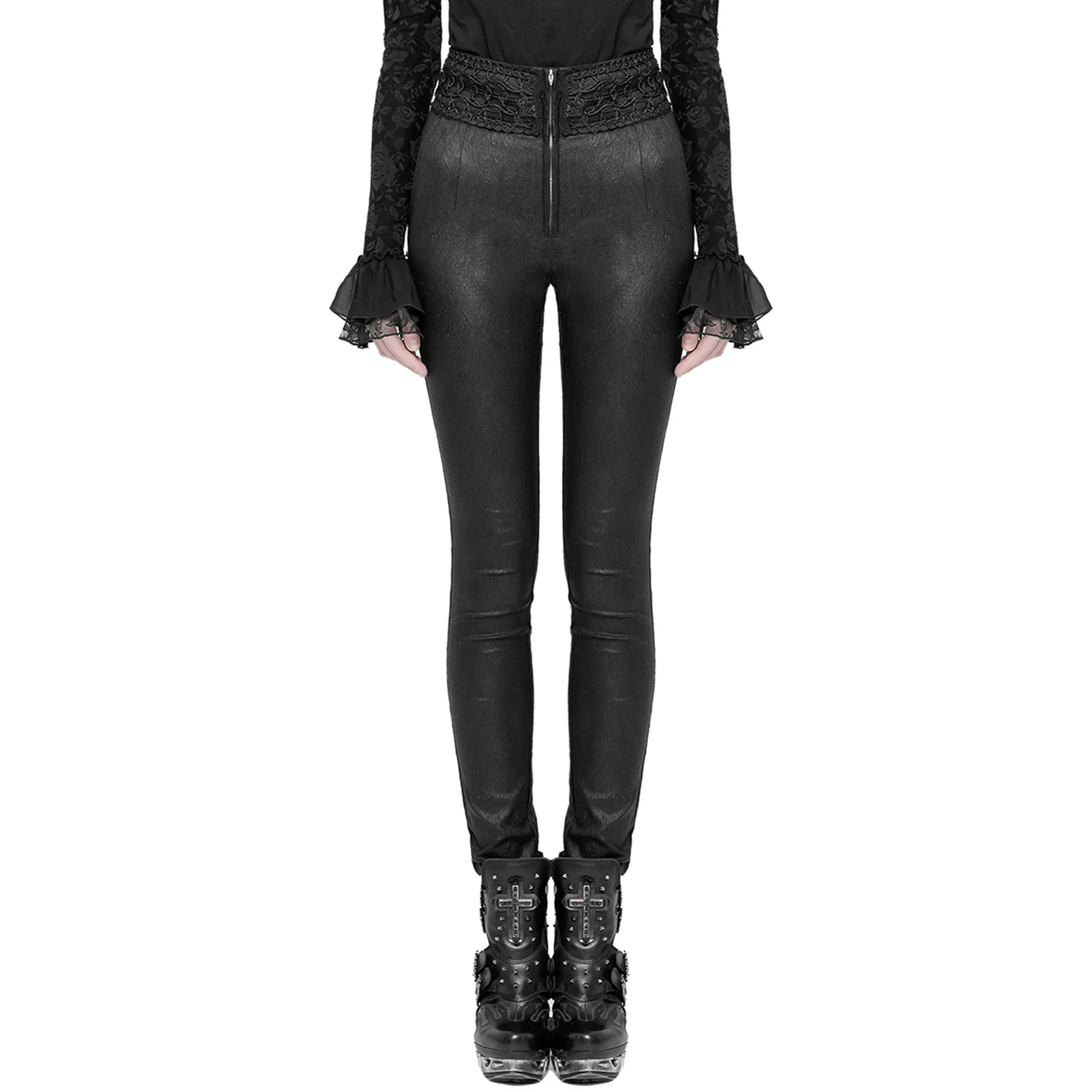 Pantalon Gothique 'Black Soiree' Noir 3 Pantalon Gothique 'Black Soiree' Noir