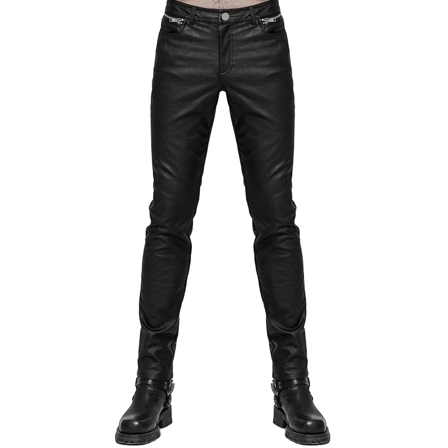 Pantalon Gothique 'Dementor' En Simili-Cuir Noir 3 Pantalon Gothique 'Dementor' En Simili-Cuir Noir