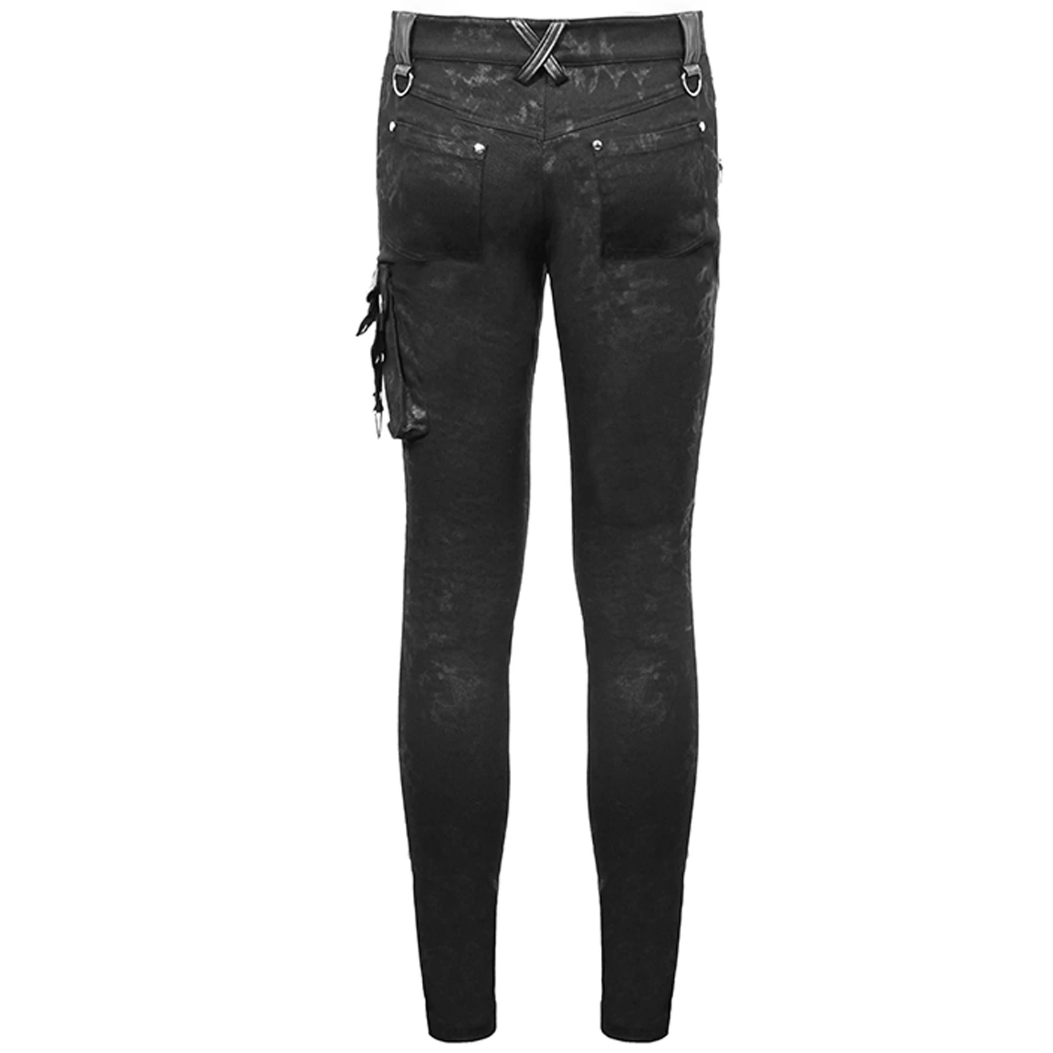 Pantalon 'Haboolm' En Jean Et Simili Cuir Noirs 12 Pantalon 'Haboolm' En Jean Et Simili Cuir Noirs â Image 10