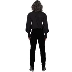 Pantalon 'Hamlet' En Velours Noir -Magasin De Mode pantalon hamlet en velours noir 2