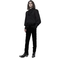 Pantalon 'Hamlet' En Velours Noir -Magasin De Mode pantalon hamlet en velours noir 3
