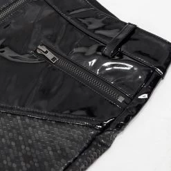 Pantalon 'Hexagone' En Simili Cuir Noir à Motifs 34 Pantalon 'Hexagone' En Simili Cuir Noir à Motifs -Magasin De Mode pantalon hexagone en simili cuir noir a motifs 14