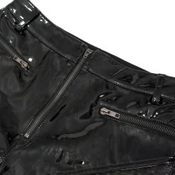 Pantalon 'Hexagone' En Simili Cuir Noir à Motifs 35 Pantalon 'Hexagone' En Simili Cuir Noir à Motifs -Magasin De Mode pantalon hexagone en simili cuir noir a motifs 15