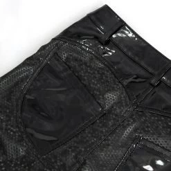 Pantalon 'Hexagone' En Simili Cuir Noir à Motifs 36 Pantalon 'Hexagone' En Simili Cuir Noir à Motifs -Magasin De Mode pantalon hexagone en simili cuir noir a motifs 16