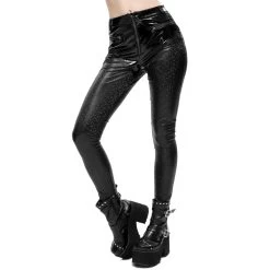 Pantalon 'Hexagone' En Simili Cuir Noir à Motifs 29 Pantalon 'Hexagone' En Simili Cuir Noir à Motifs -Magasin De Mode pantalon hexagone en simili cuir noir a motifs 9