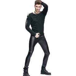 Pantalon 'Hunter' En Simili Cuir Noir -Magasin De Mode pantalon hunter en simili cuir noir 3