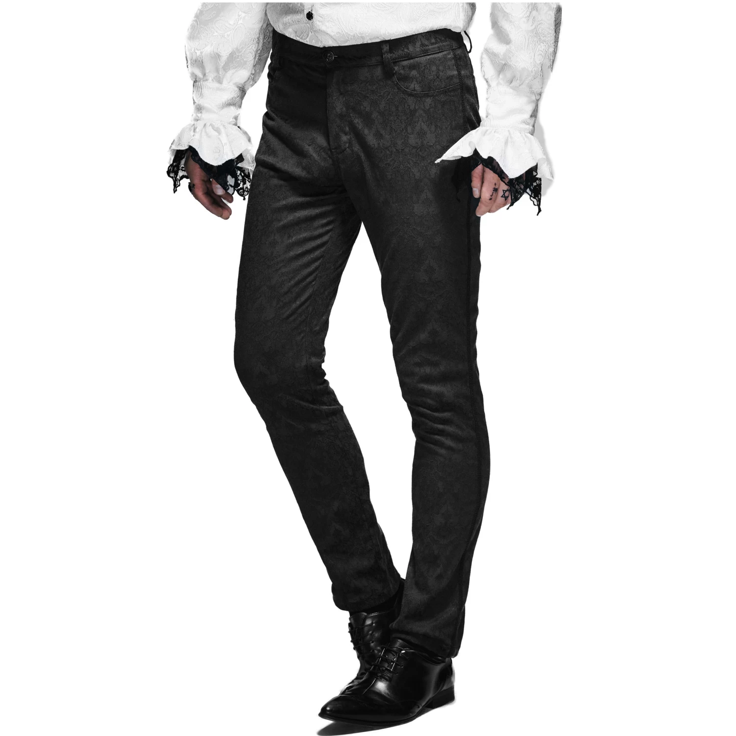 Pantalon 'Ishmael' En Jacquard Noir 7 Pantalon 'Ishmael' En Jacquard Noir – Image 5
