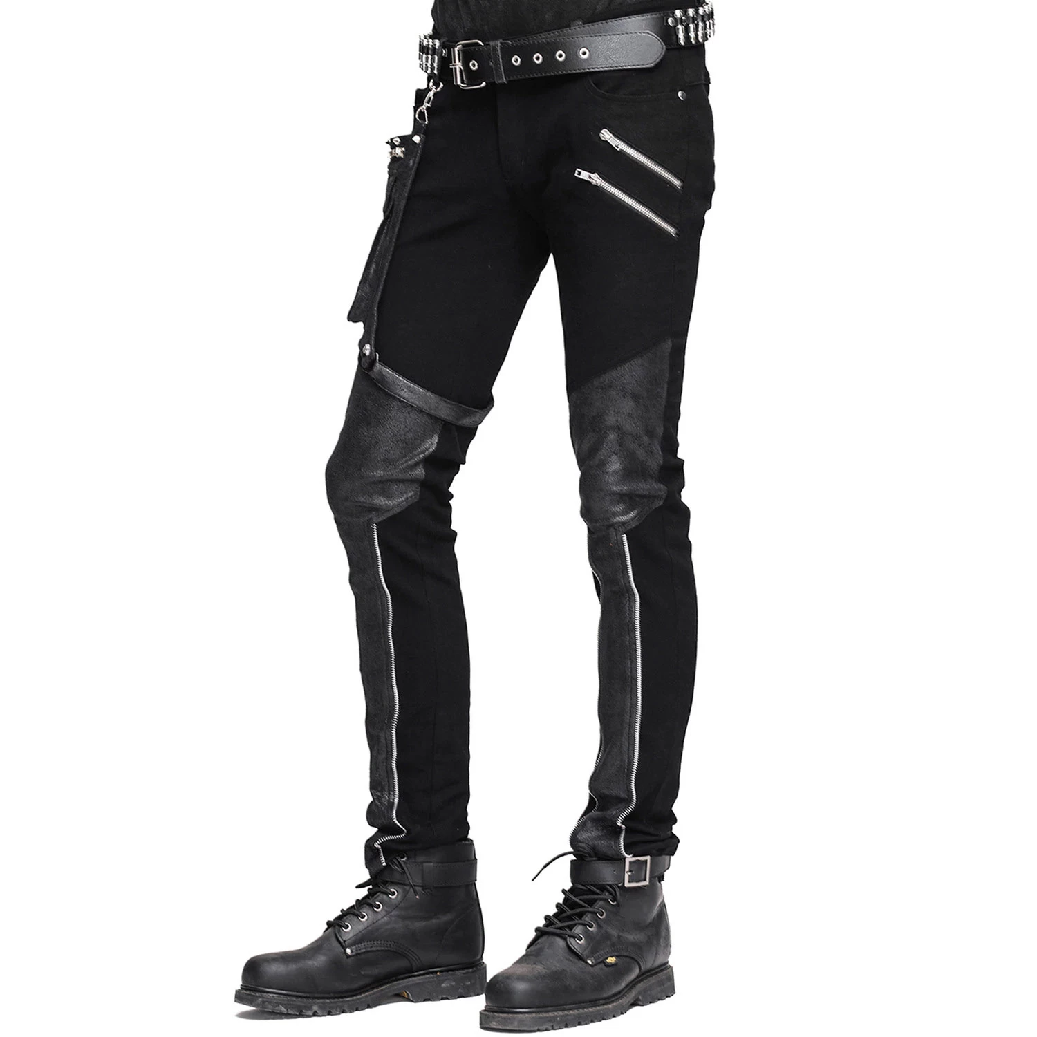 Pantalon Pour Hommes 'Dark Punk' Noir 6 Pantalon Pour Hommes 'Dark Punk' Noir – Image 4