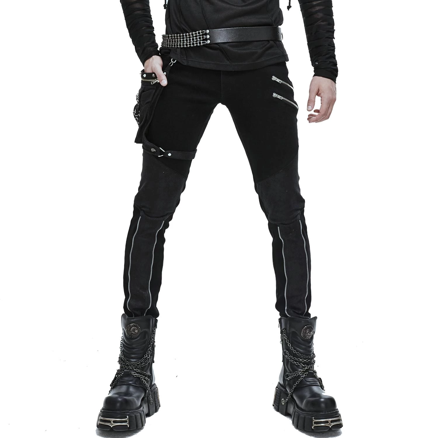Pantalon Pour Hommes 'Dark Punk' Noir 7 Pantalon Pour Hommes 'Dark Punk' Noir – Image 5