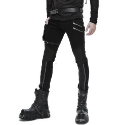 Pantalon Pour Hommes 'Dark Punk' Noir 14 Pantalon Pour Hommes 'Dark Punk' Noir -Magasin De Mode pantalon pour hommes dark punk noir 5