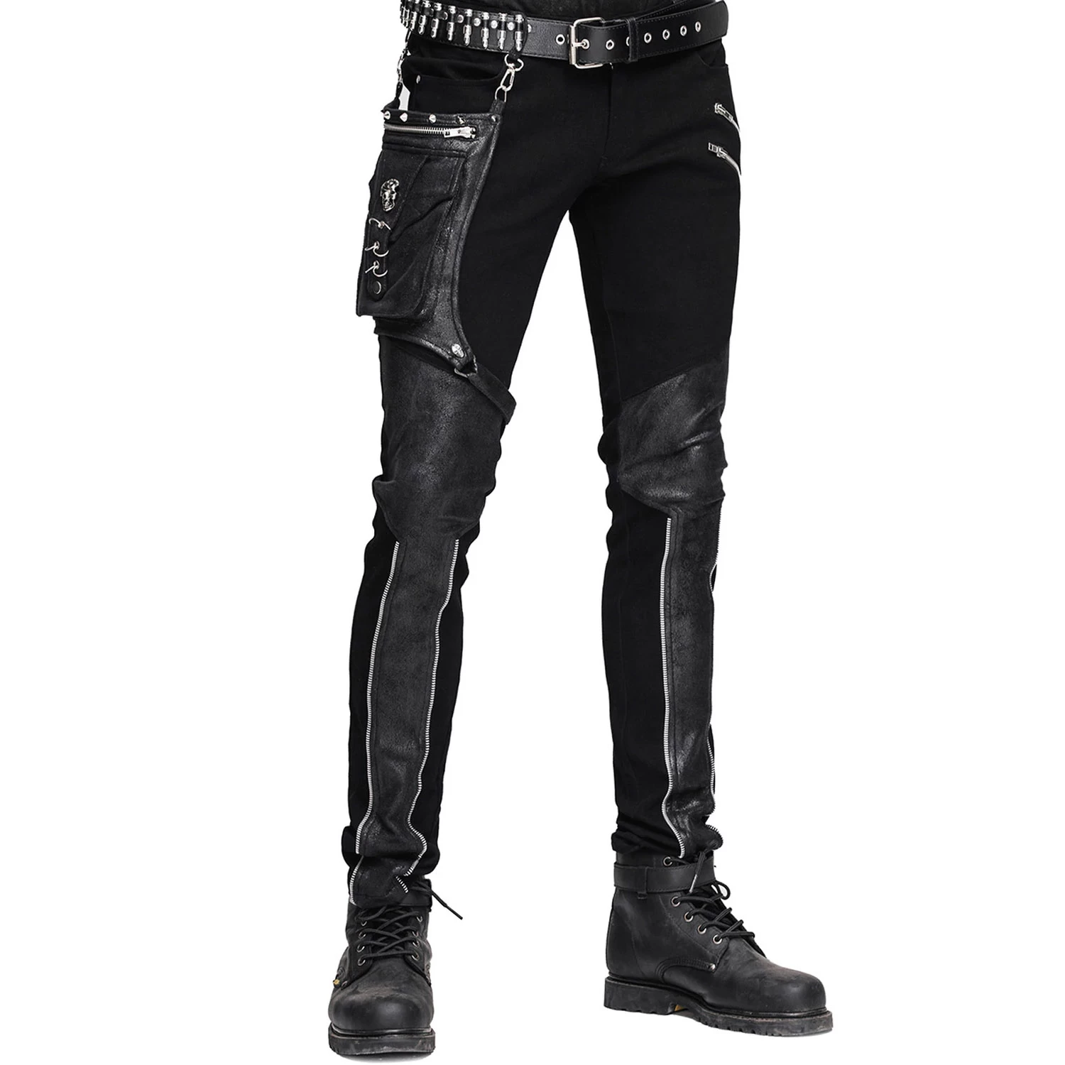 Pantalon Pour Hommes 'Dark Punk' Noir 3 Pantalon Pour Hommes 'Dark Punk' Noir