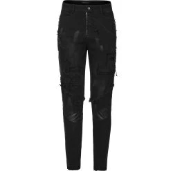 Pantalon 'Punk Broken Hole Net' Noir 29 Pantalon 'Punk Broken Hole Net' Noir -Magasin De Mode pantalon punk broken hole net noir 10