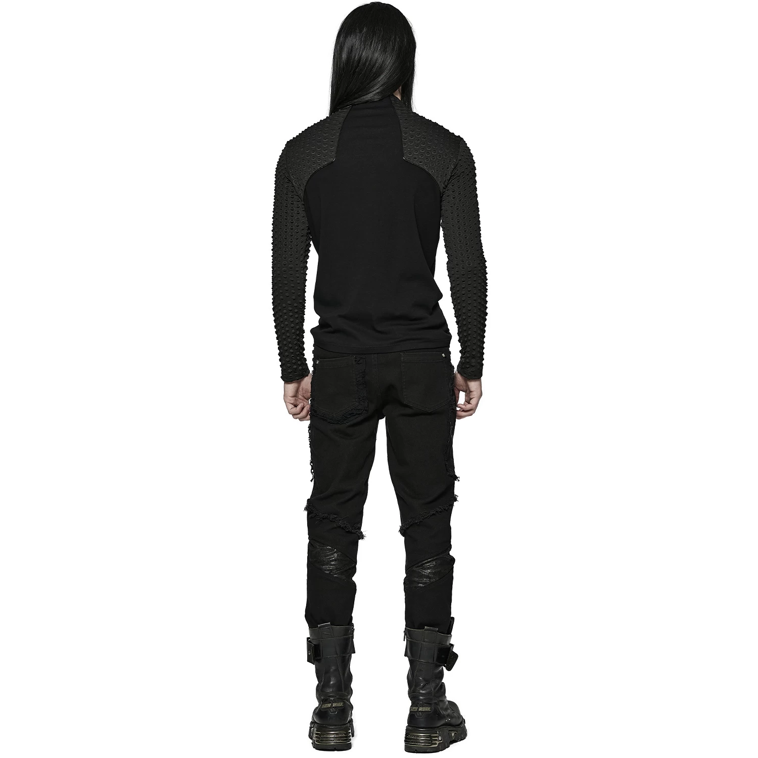 Pantalon 'Punk Broken Hole Net' Noir 5 Pantalon 'Punk Broken Hole Net' Noir – Image 3