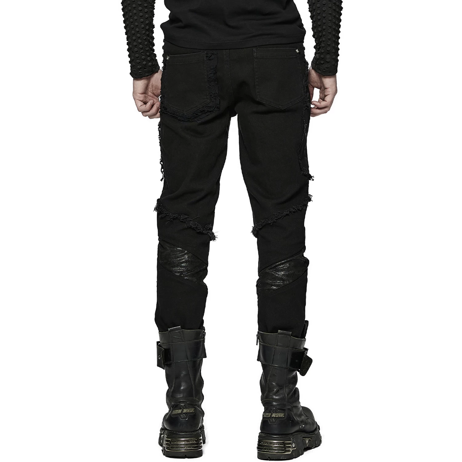 Pantalon 'Punk Broken Hole Net' Noir 11 Pantalon 'Punk Broken Hole Net' Noir – Image 9