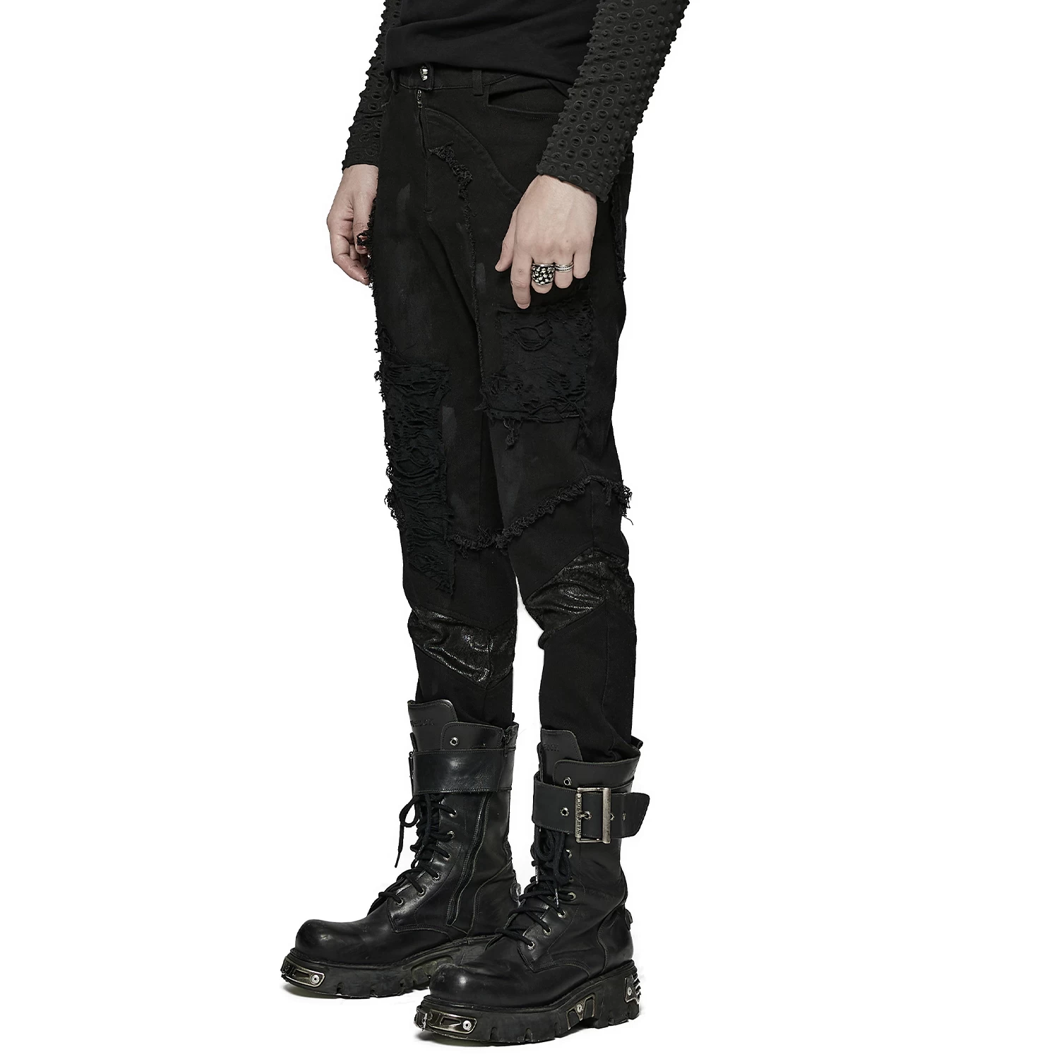 Pantalon 'Punk Broken Hole Net' Noir 12 Pantalon 'Punk Broken Hole Net' Noir – Image 10