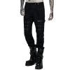 Pantalon 'Punk Simple Woven' Noir -Magasin De Mode pantalon punk simple woven noir