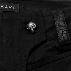 Pantalon 'Punk Simple Woven' Noir -Magasin De Mode pantalon punk simple woven noir 11