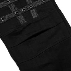 Pantalon 'Punk Simple Woven' Noir -Magasin De Mode pantalon punk simple woven noir 14