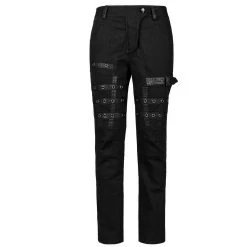 Pantalon 'Punk Simple Woven' Noir -Magasin De Mode pantalon punk simple woven noir 8
