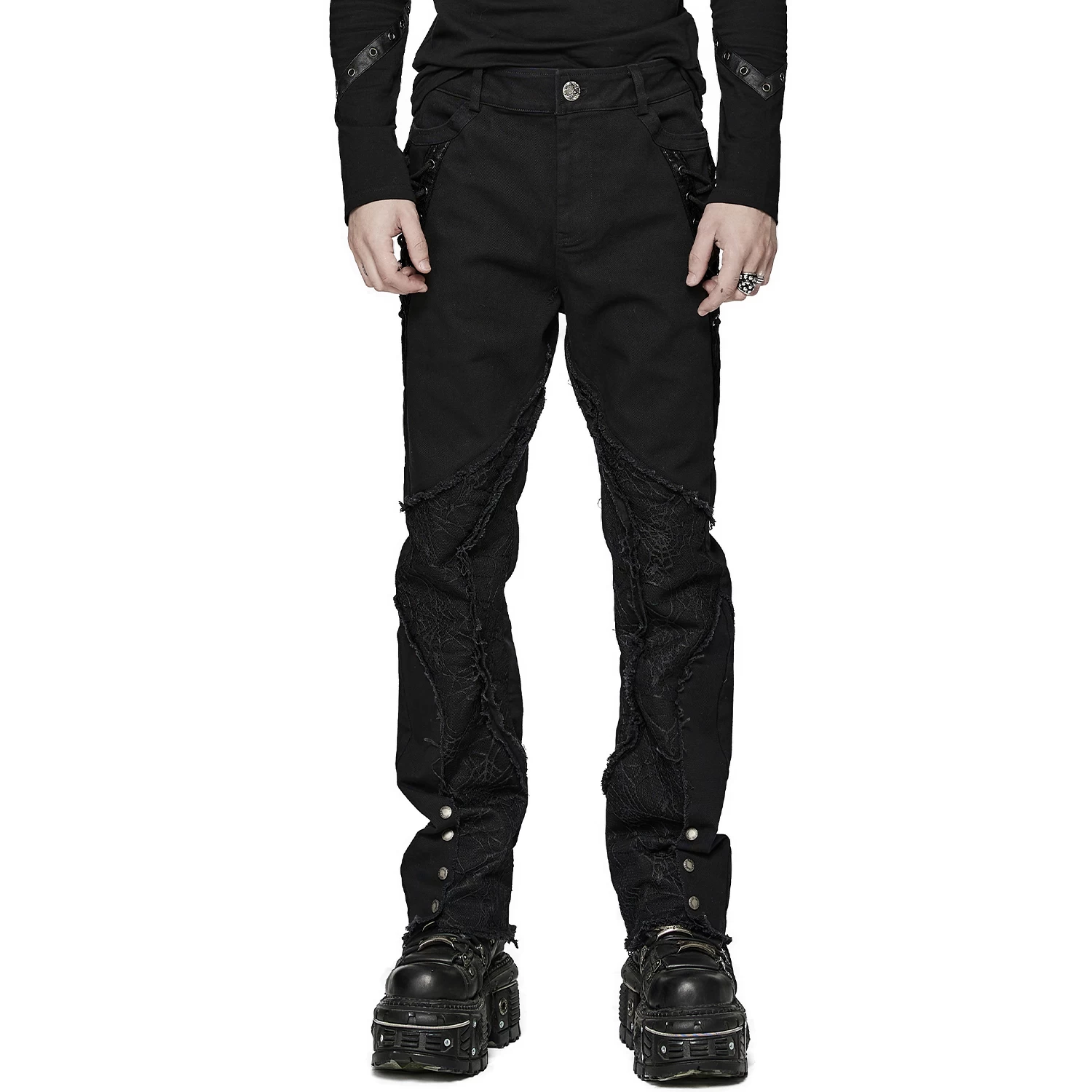 Pantalon 'Punk Spider Mesh' Noir 7 Pantalon 'Punk Spider Mesh' Noir â Image 5