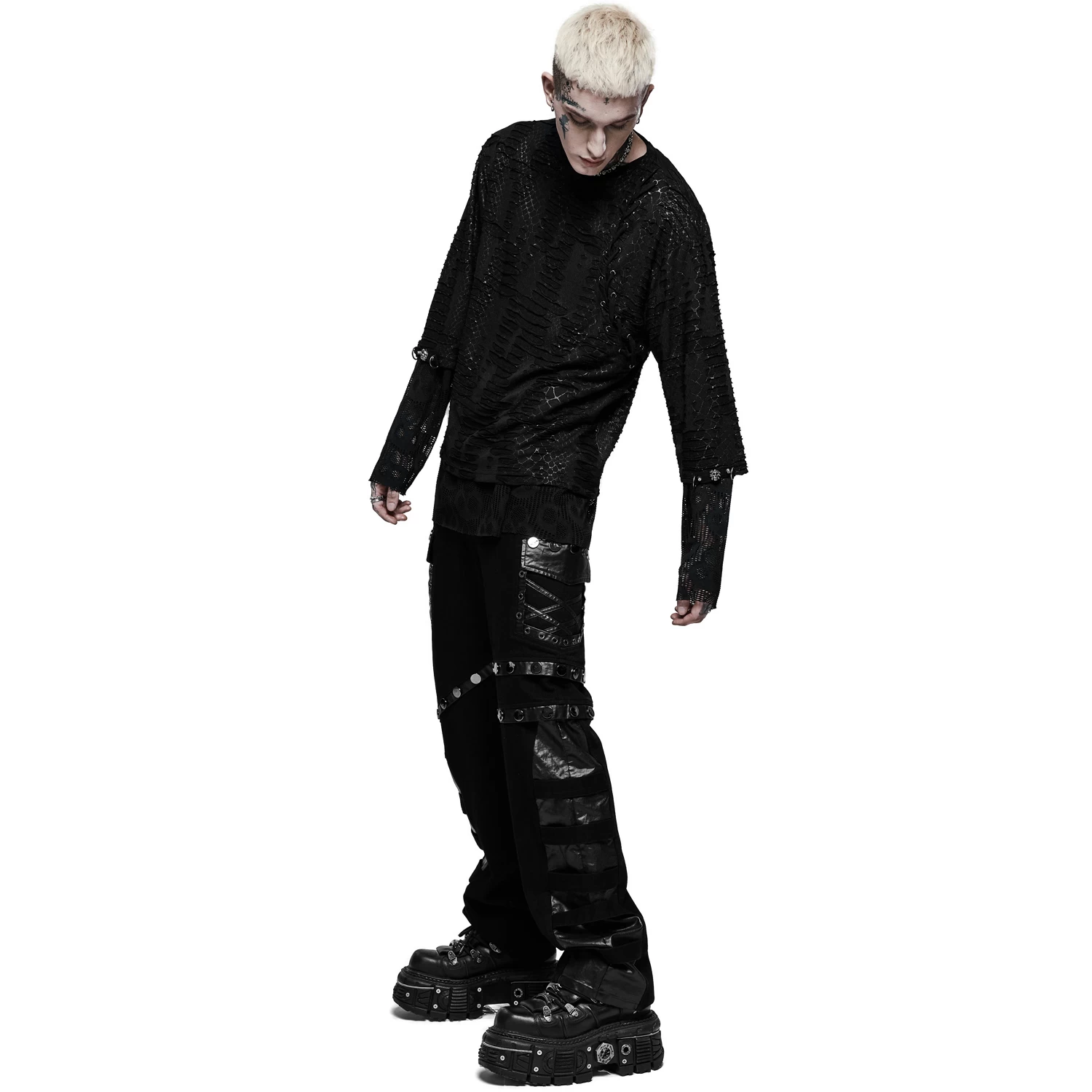 Pantalon 'Punk Stylish' Noir 5 Pantalon 'Punk Stylish' Noir â Image 3